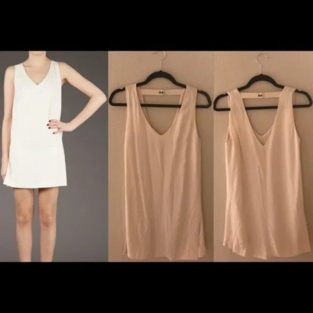New Robert Rodriguez v-neck v-back backless classic shift sheath mini dress